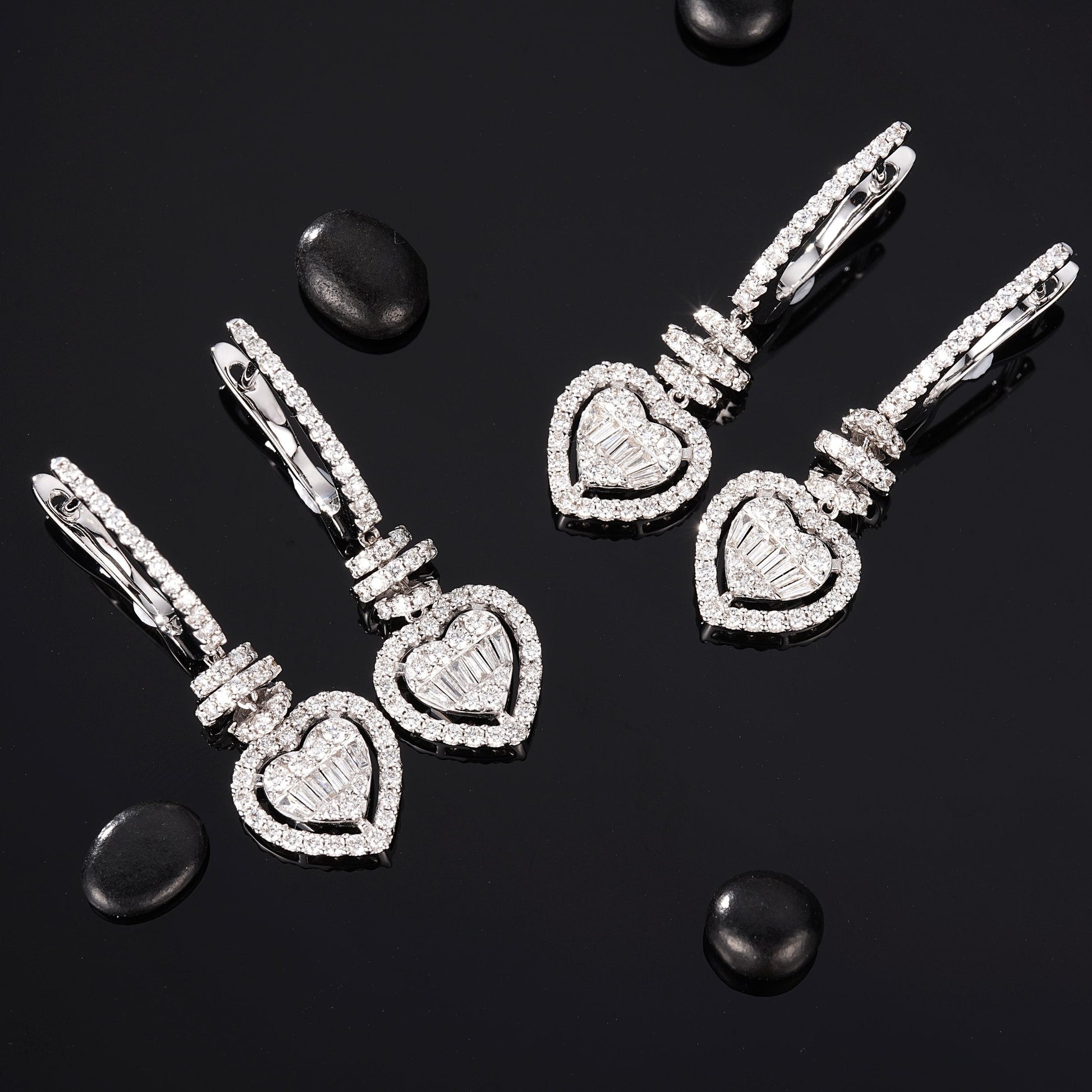 Heart-Shaped Triple-Loop Earrings Jewelry - Jeweler.Jewelry