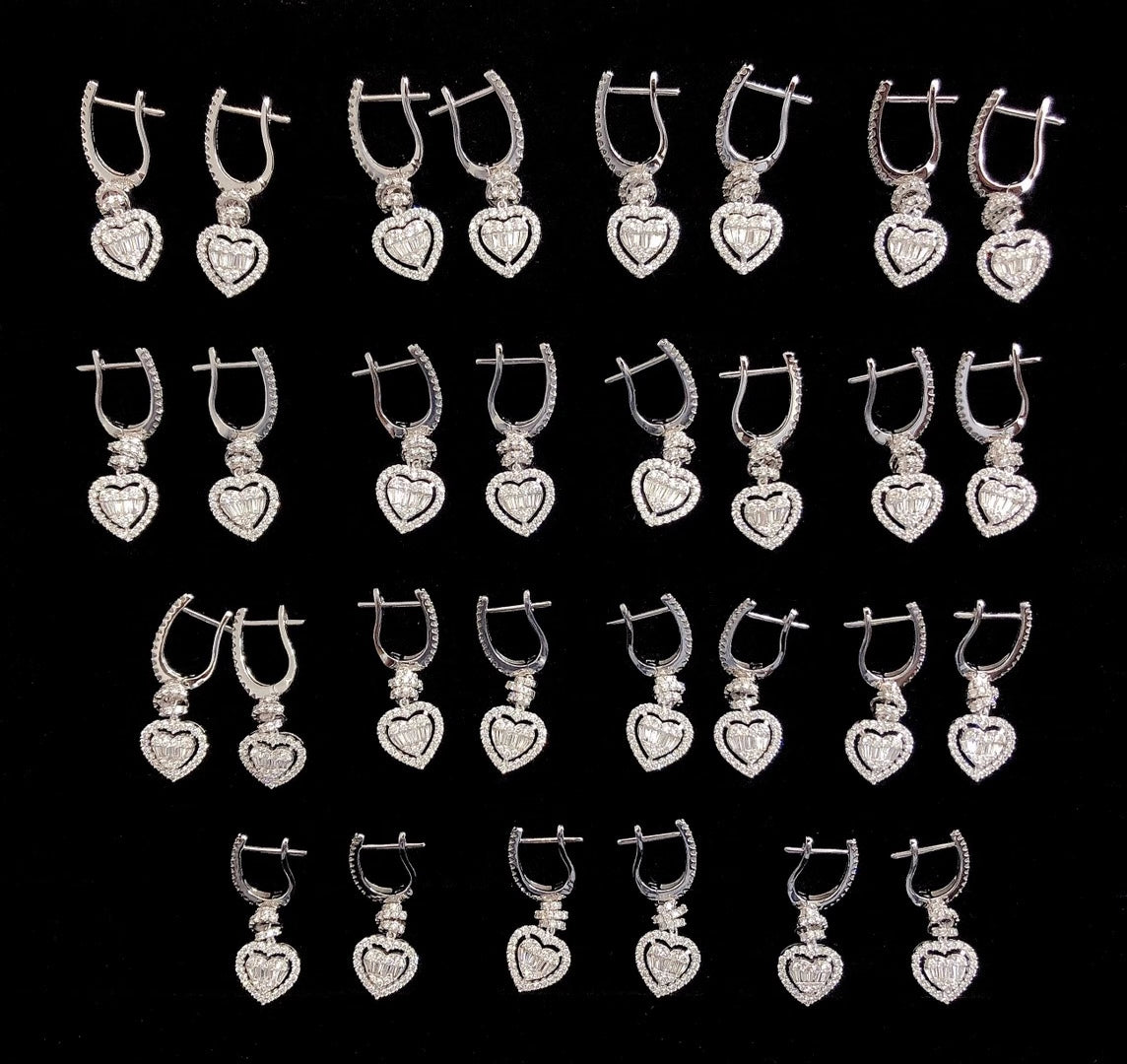 Heart-Shaped Triple-Loop Earrings Jewelry - Jeweler.Jewelry