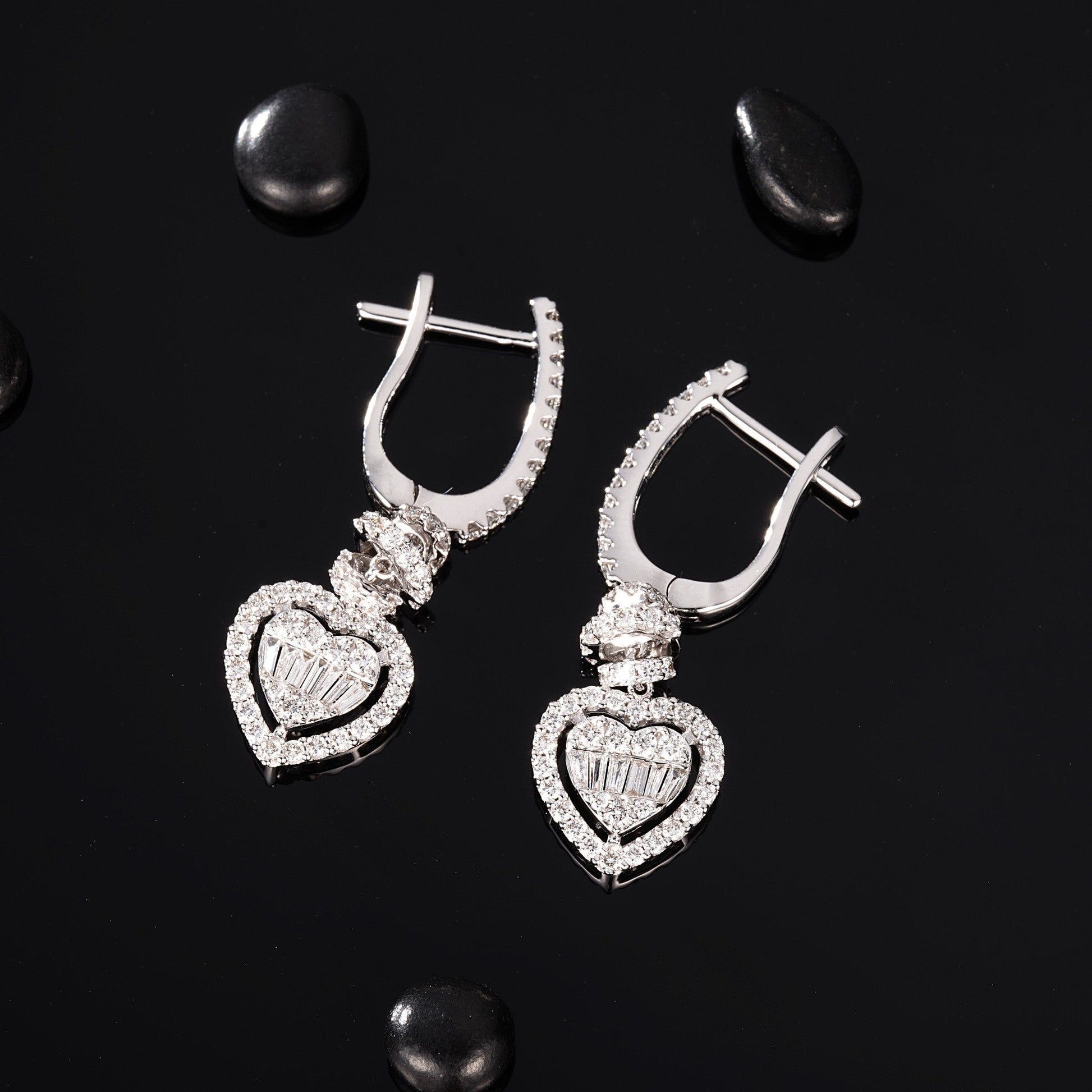 Heart-Shaped Triple-Loop Earrings Jewelry - Jeweler.Jewelry