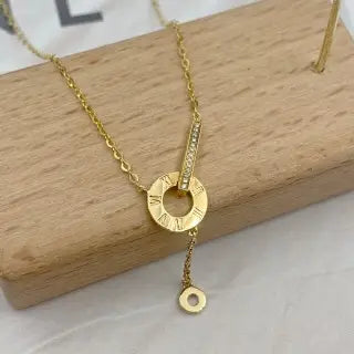 Elevate Your Style with 18K Gold Roman Numeral Diamond Necklace: A Blend of Minimalist Luxury and European Elegance