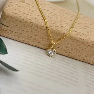 18k Gold Diamond Heart Bubble Pendant: A Blend of Minimalist Luxury and European Elegance