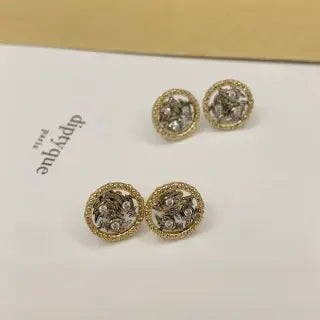 Elevate Your Style with 18k Gold Diamond Buccellati Handcrafted Earrings