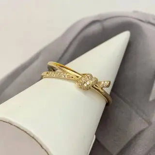 Elevate Your Style with Japanese Minimalist Luxury: 18K Gold Diamond Ring with Flip Design