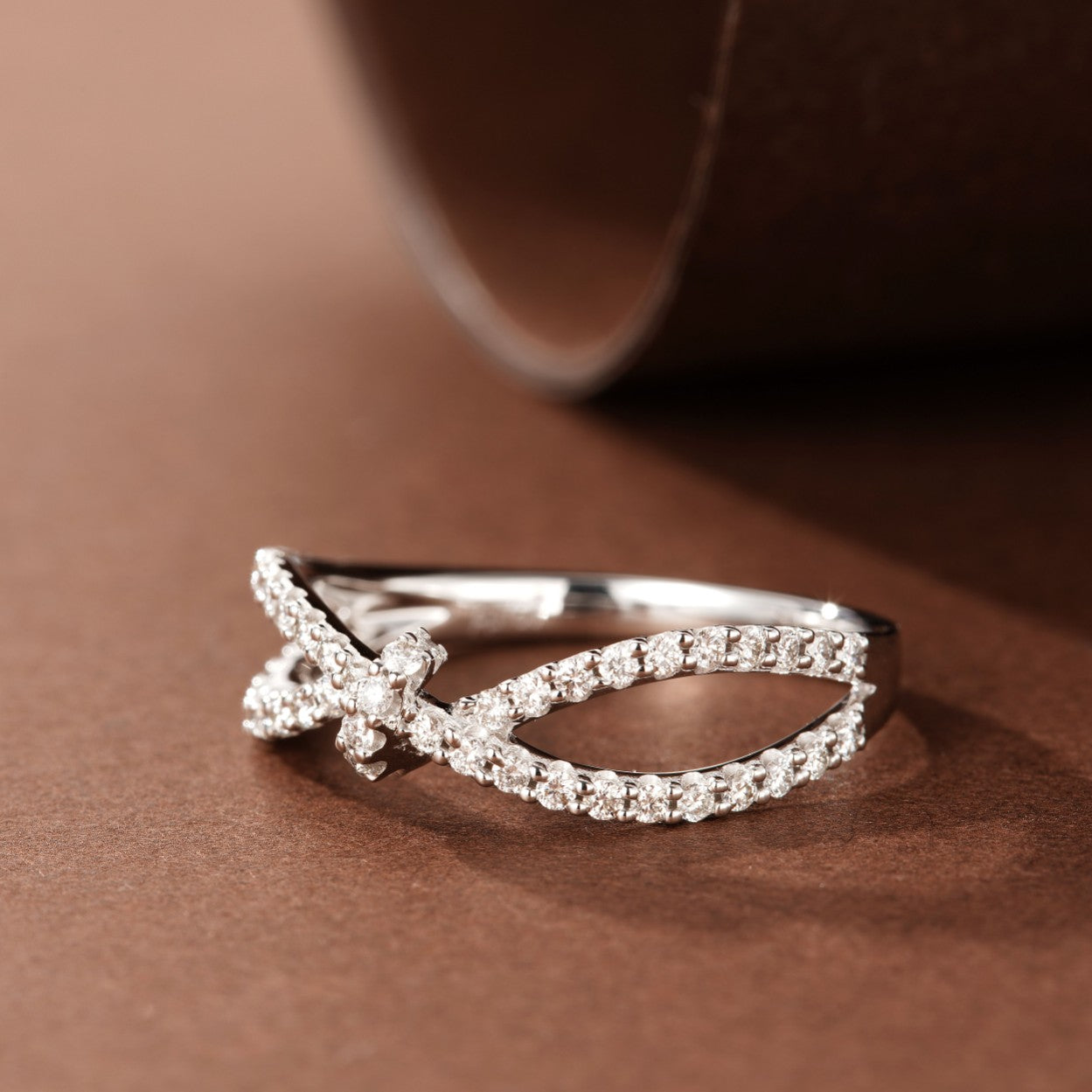 Knotted Rope Ring - Diamond Jewelry for Every Occasion - White Diamond Ring