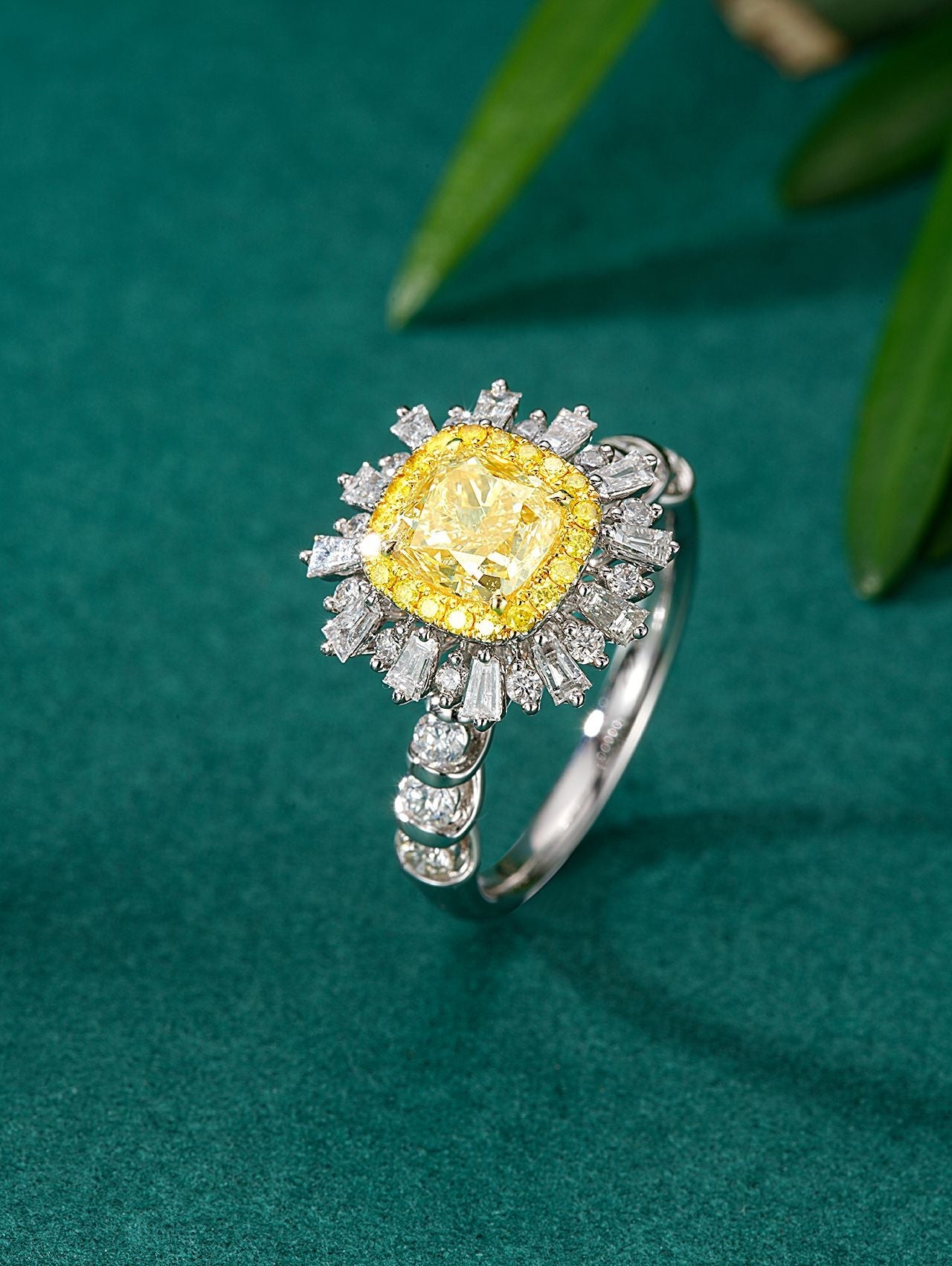 Luxurious Cushion Cut Diamond Ring with Pavé Setting - Fine Jewelry Collection Jeweler.Jewelry