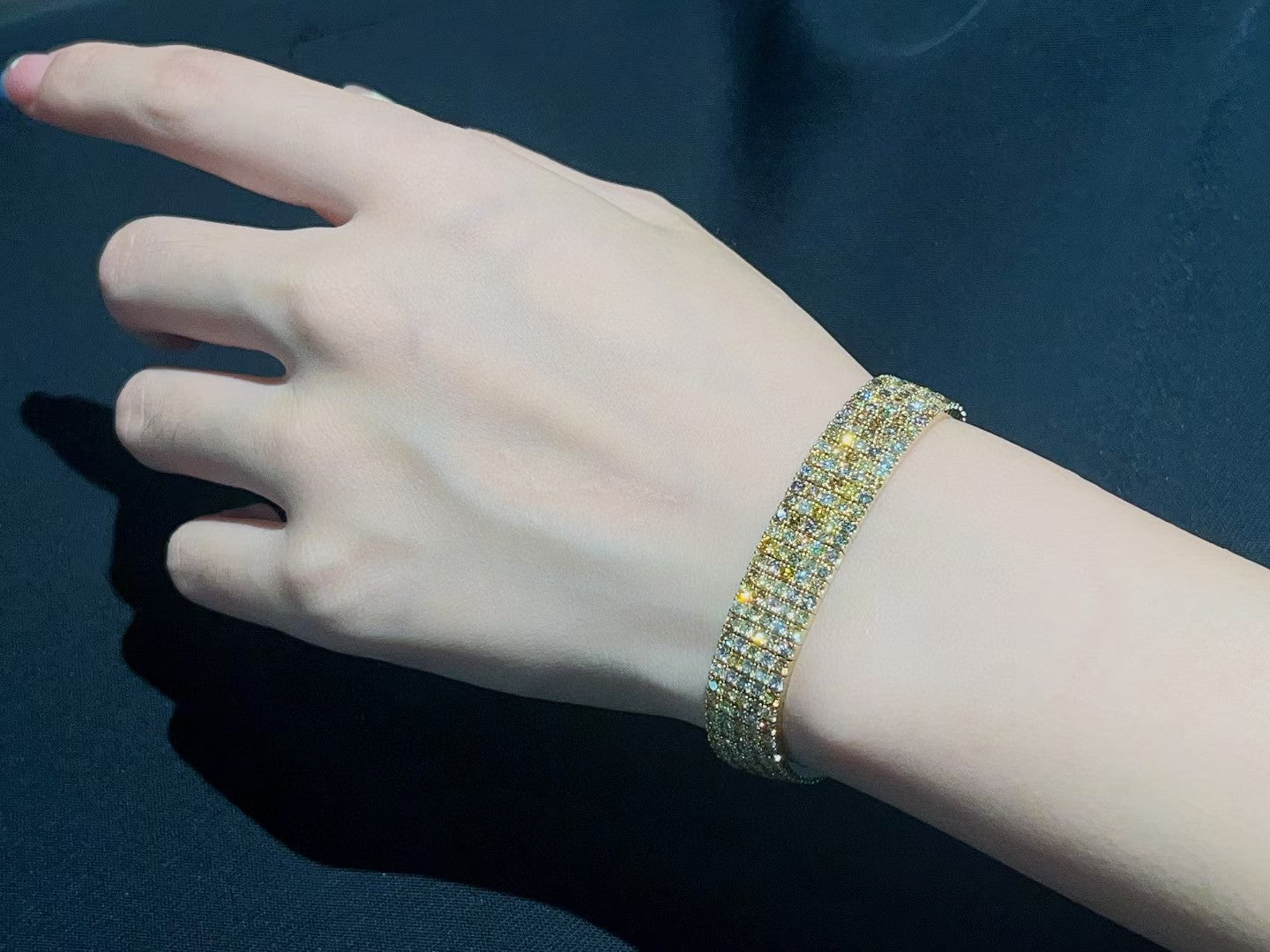 Luxurious Diamond Bracelet | Premium Jewelry Collection - Colored Diamond Bracelet