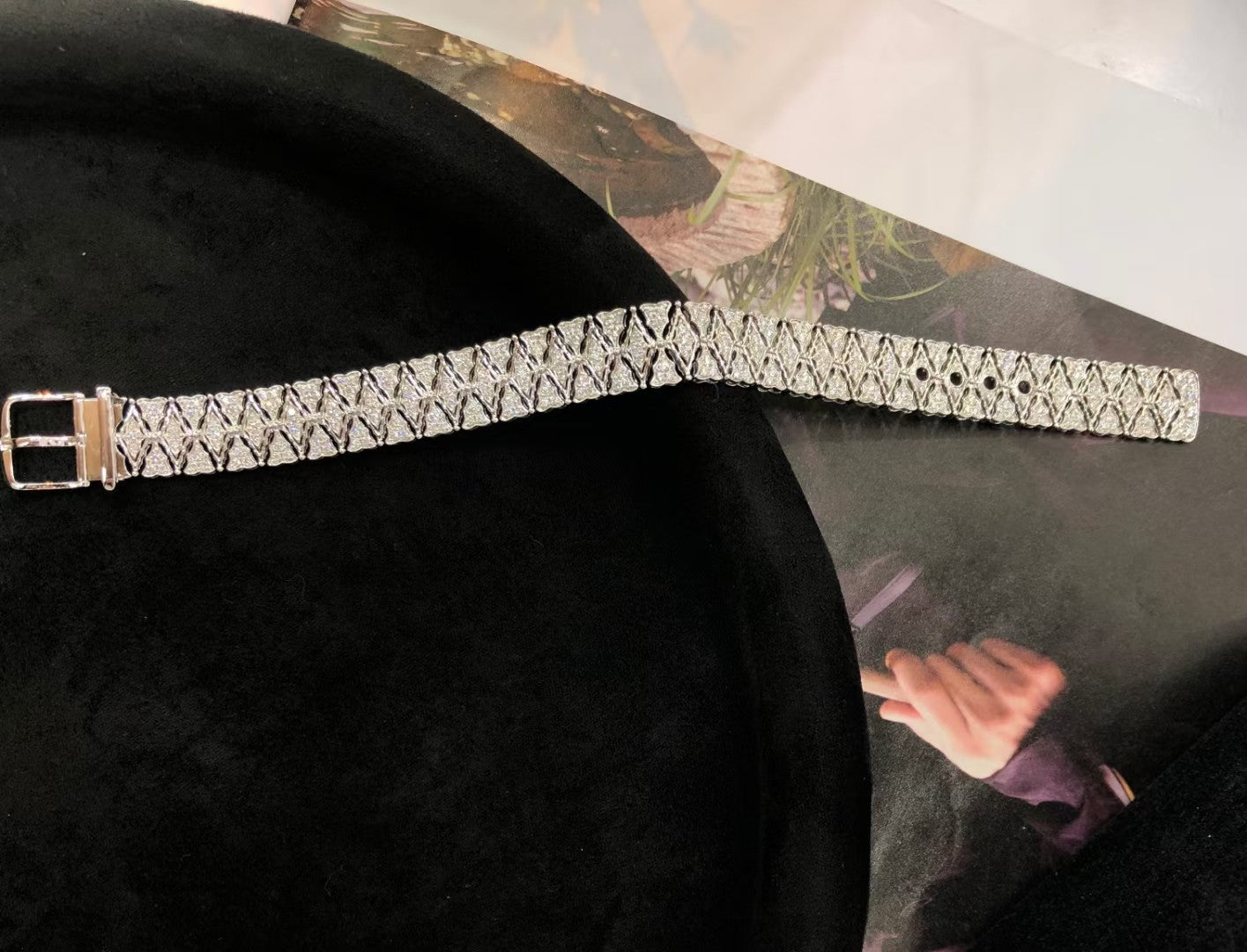 Luxurious Diamond Bracelet - Unique Jewelry Piece - White Diamond Bracelet