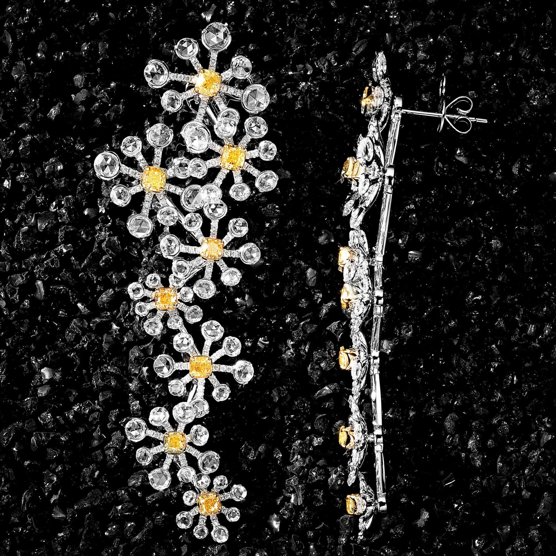 Luxurious Diamond Eight-Petal Earrings - Premium Jewelry Jeweler.Jewelry