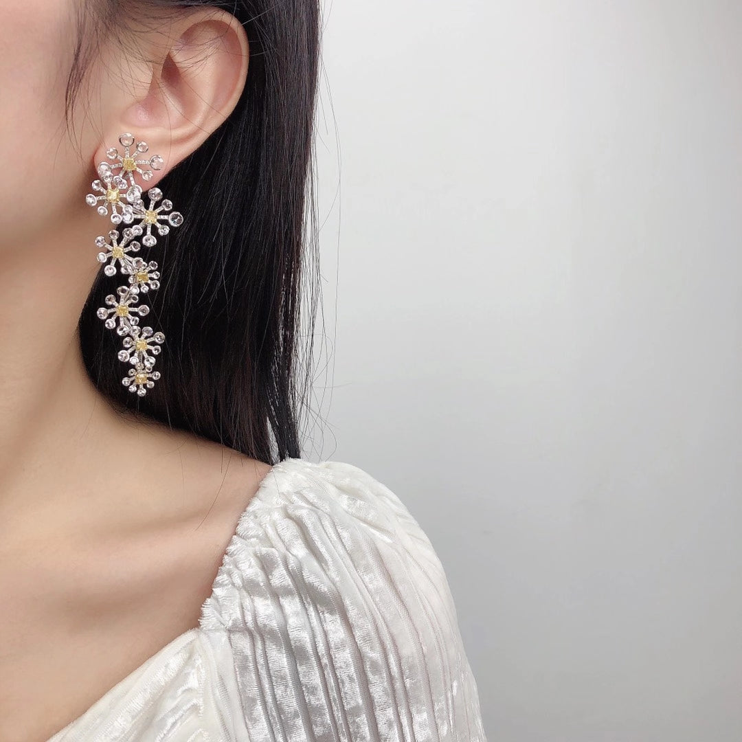 Luxurious Diamond Eight-Petal Earrings - Premium Jewelry Jeweler.Jewelry