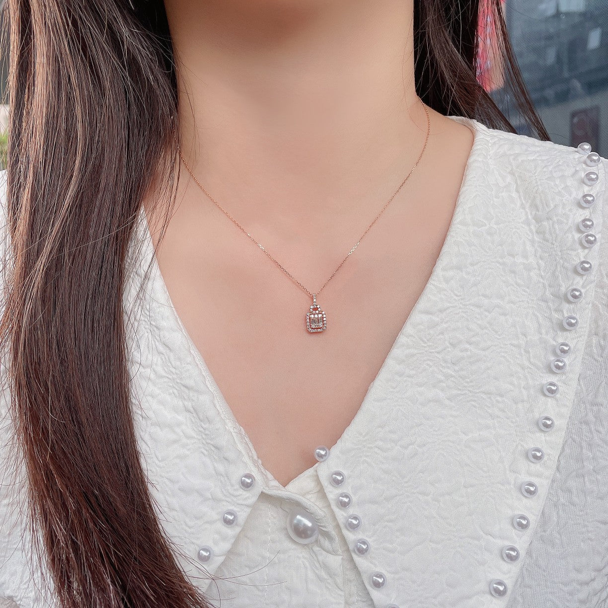 Luxurious Diamond Lock Pendant Jewelry - A Unique Statement Piece - White Diamond Pendant