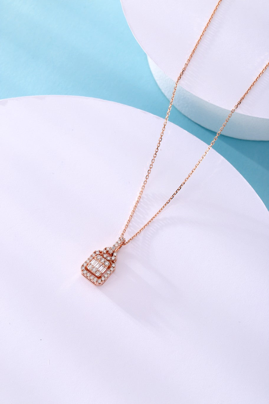 Luxurious Diamond Lock Pendant Jewelry - A Unique Statement Piece - White Diamond Pendant