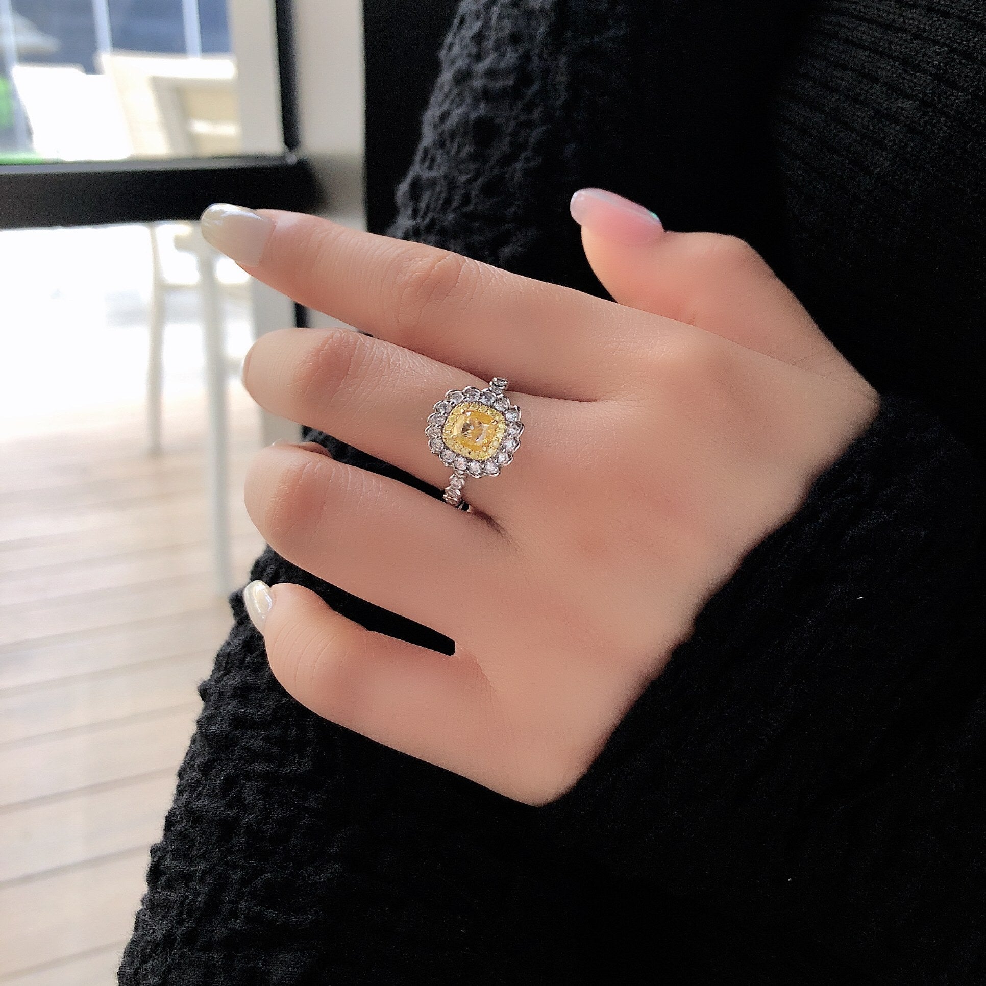 Luxurious Diamond Ring with Cushion-Cut Design - Premium Jewelry Jeweler.Jewelry