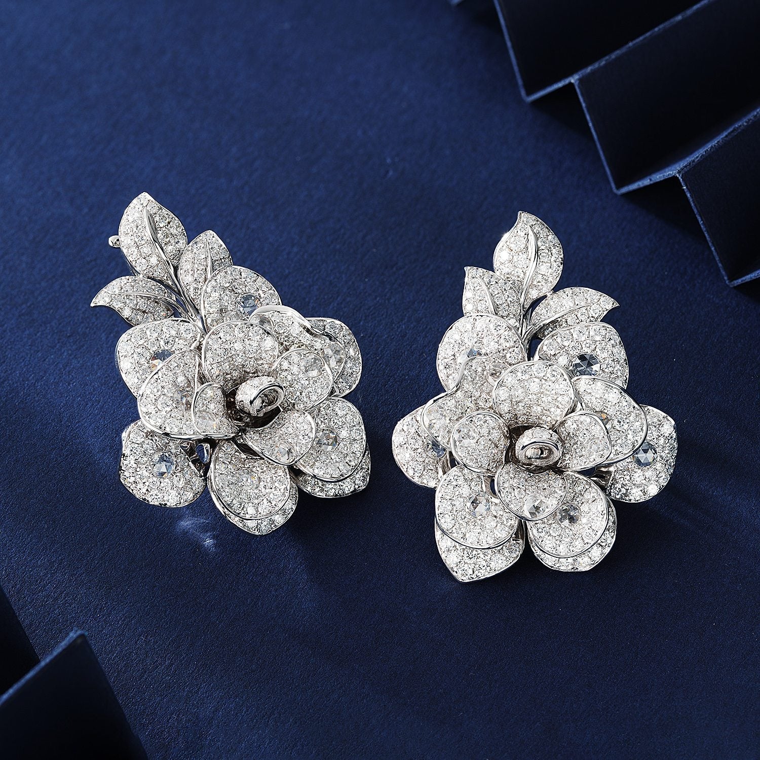 Luxurious Diamond Rose Earrings - A Jewelry Marvel - Jeweler.Jewelry