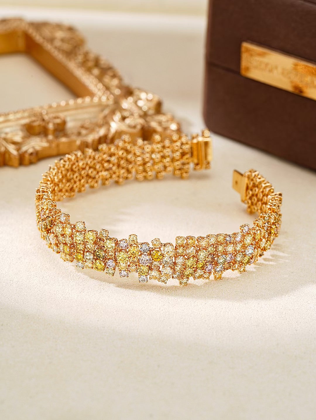 Luxurious Full Diamond Colorful Bracelet - Premium Jewelry - Colored Diamond Bracelet