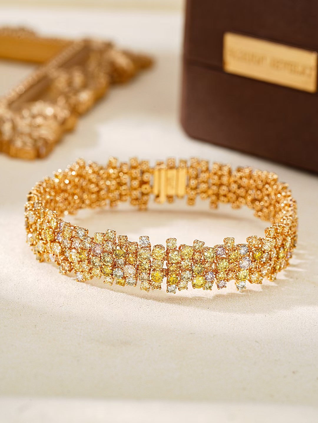 Luxurious Full Diamond Colorful Bracelet - Premium Jewelry - Colored Diamond Bracelet