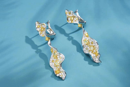 Luxurious Leaf-Inspired Diamond Earrings | Wholesale Jewelry Jeweler.Jewelry