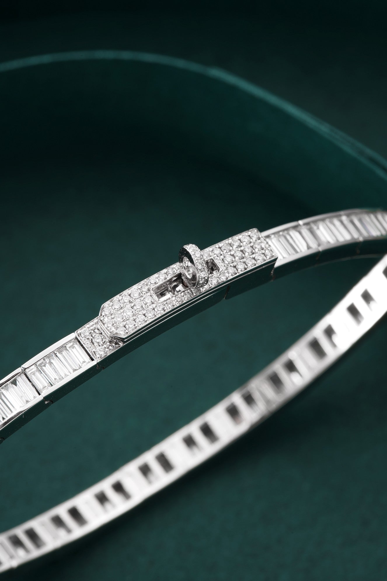 Luxurious Long T Diamond-Encrusted Bracelet - Premium Jewelry - White Diamond Bracelet