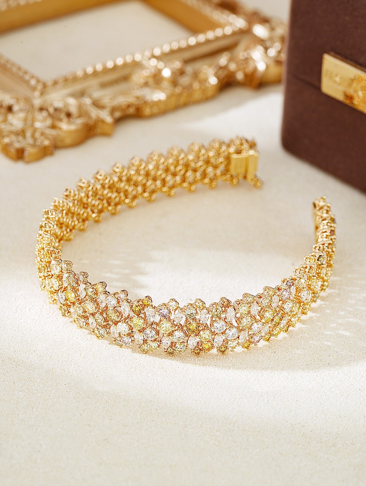 Luxurious Marquise Diamond Bracelet - Premium Jewelry Collection - Colored Diamond Bracelet