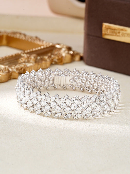 Luxurious Marquise Diamond Bracelet - Premium Jewelry Piece - White Diamond Bracelet