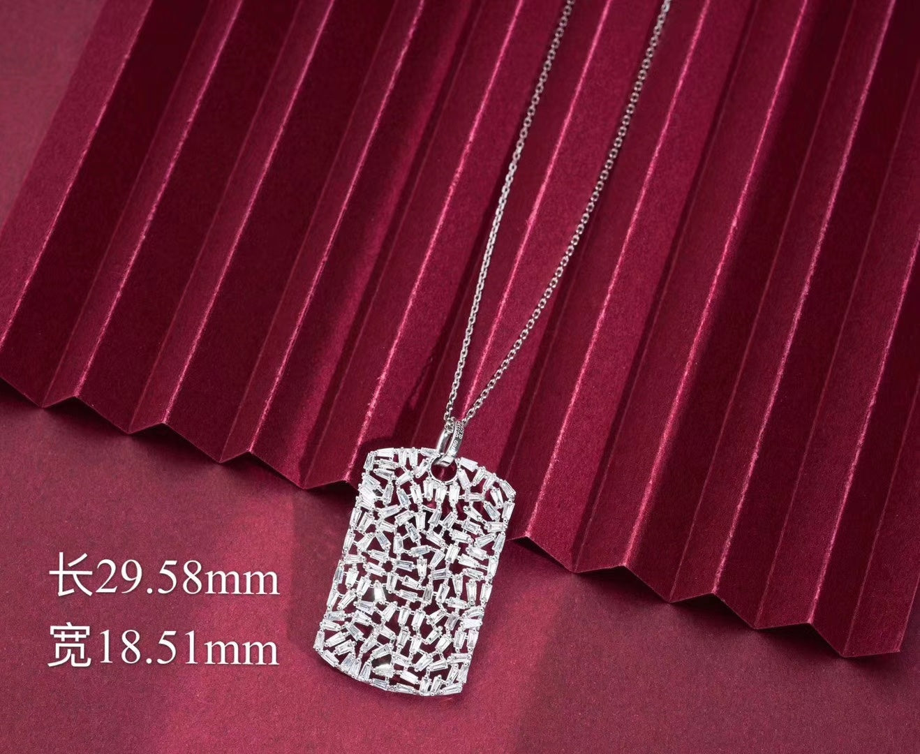 Luxurious Square Pendant Jewelry with Main Stone - A Must-Have Gem - White Diamond Pendant