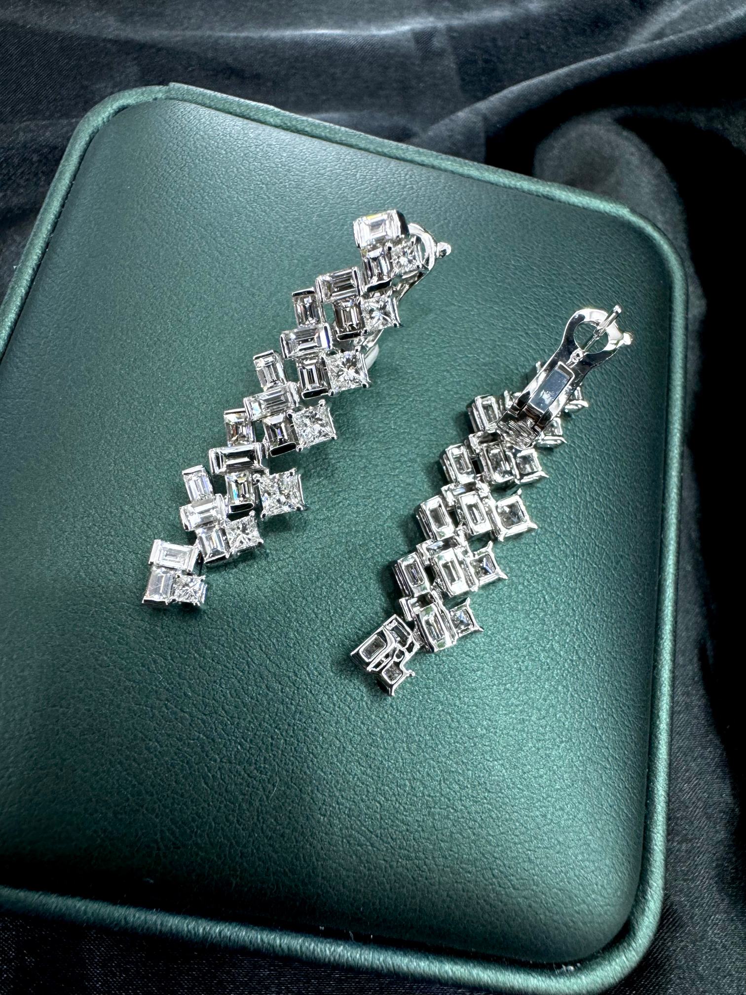 Luxurious Square T Diamond Earrings - Exclusive Jewelry Piece - Jeweler.Jewelry