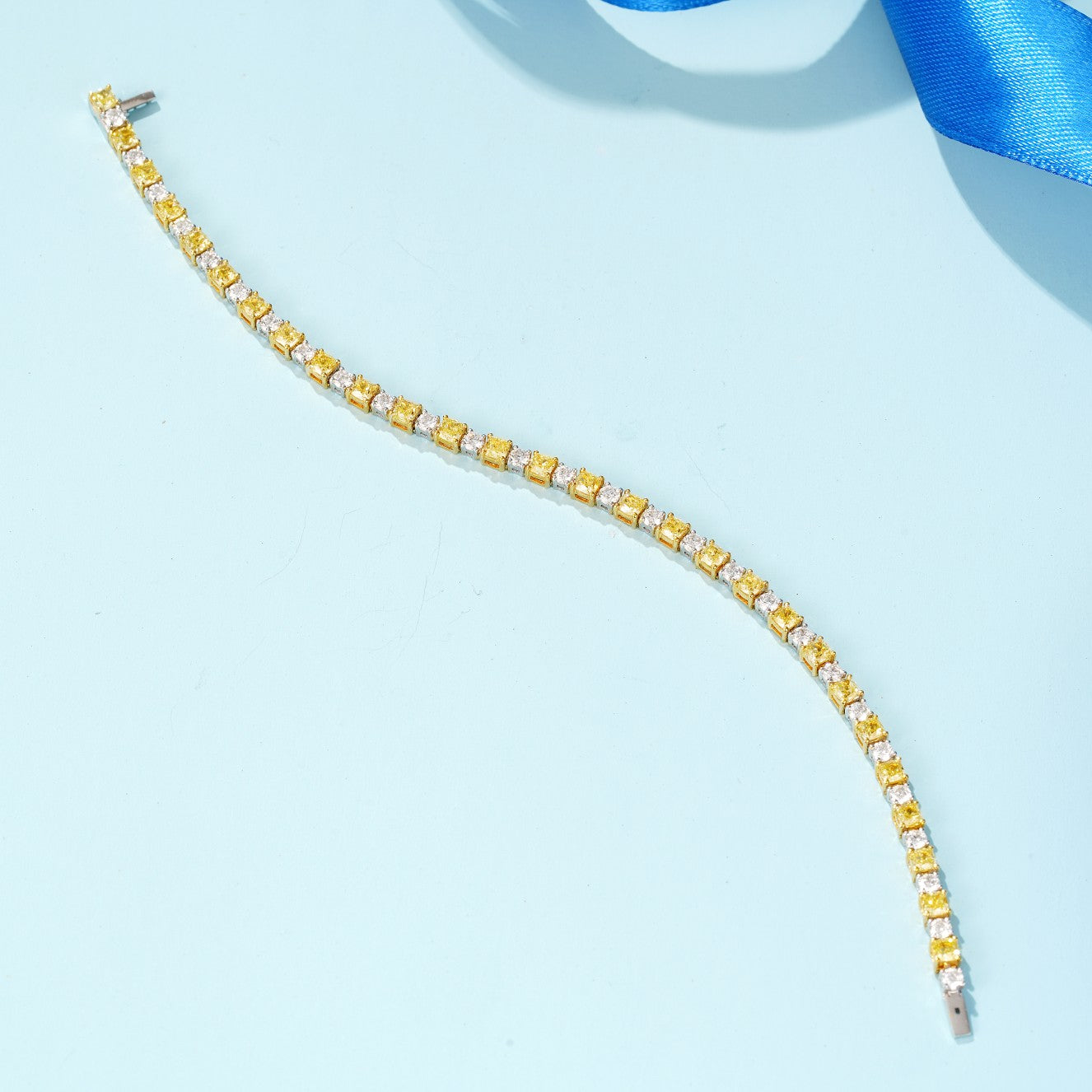 Luxurious Yellow and White Diamond Bracelet - Premium Jewelry Collection - Yellow Diamond Bracelet