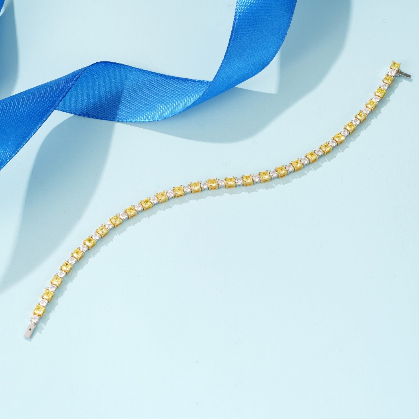 Luxurious Yellow and White Diamond Bracelet - Premium Jewelry Collection - Yellow Diamond Bracelet