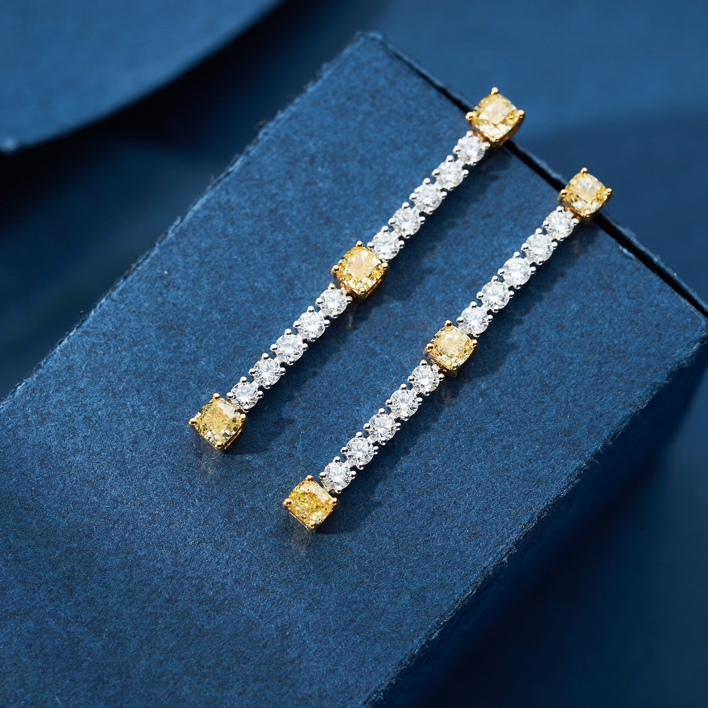 Luxurious Yellow Diamond Pillow-Shaped Earrings - Exclusive Jewelry Piece Jeweler.Jewelry