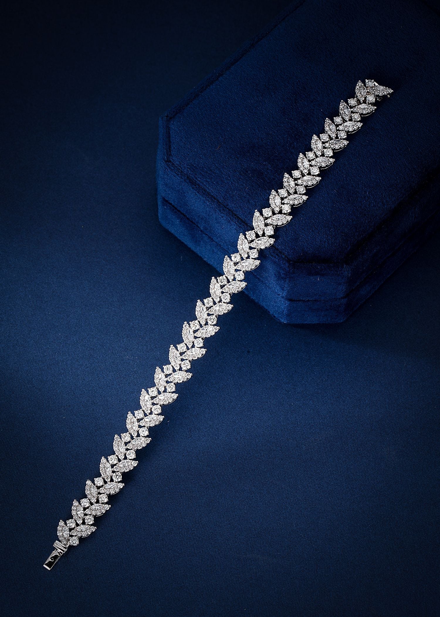 Marquise-Cut Diamond Bracelet - Premium Jewelry Collection - White Diamond Bracelet