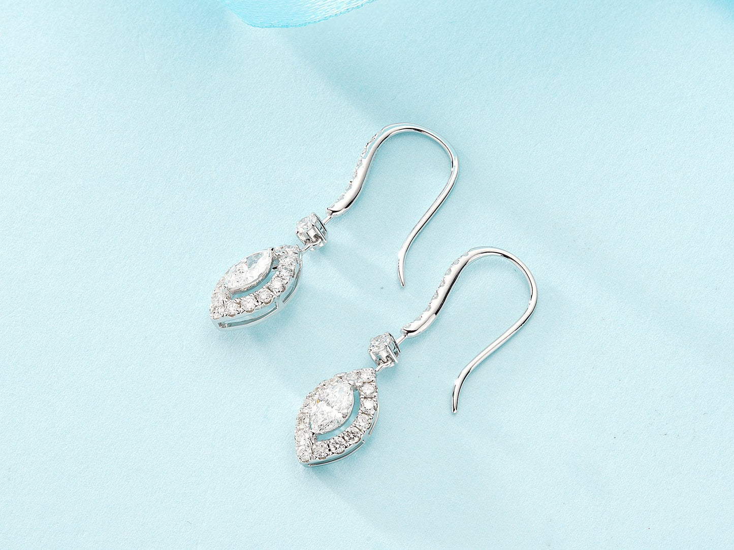 Marquise Diamond Surround Earrings - A Sparkling Jewelry Choice - Jeweler.Jewelry