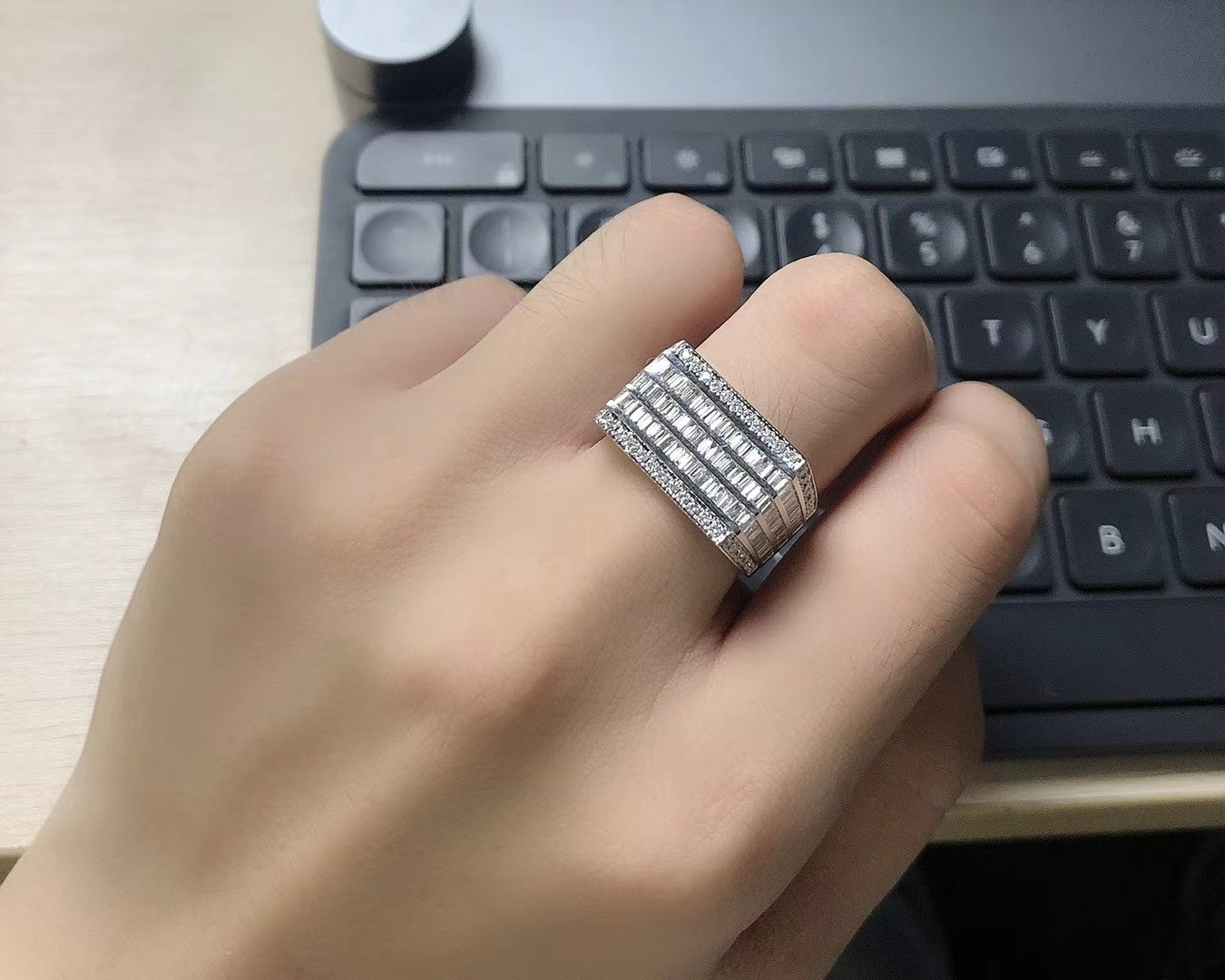 Men’s Diamond Ring | Premium Jewelry Piece - White Diamond Ring