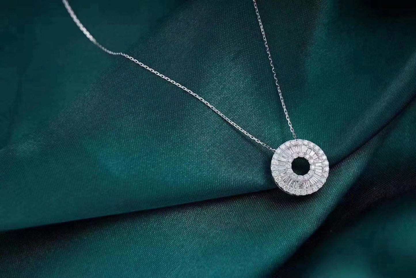 Mini Compass Pendant Jewelry - Exquisite Diamond Accent - White Diamond Pendant