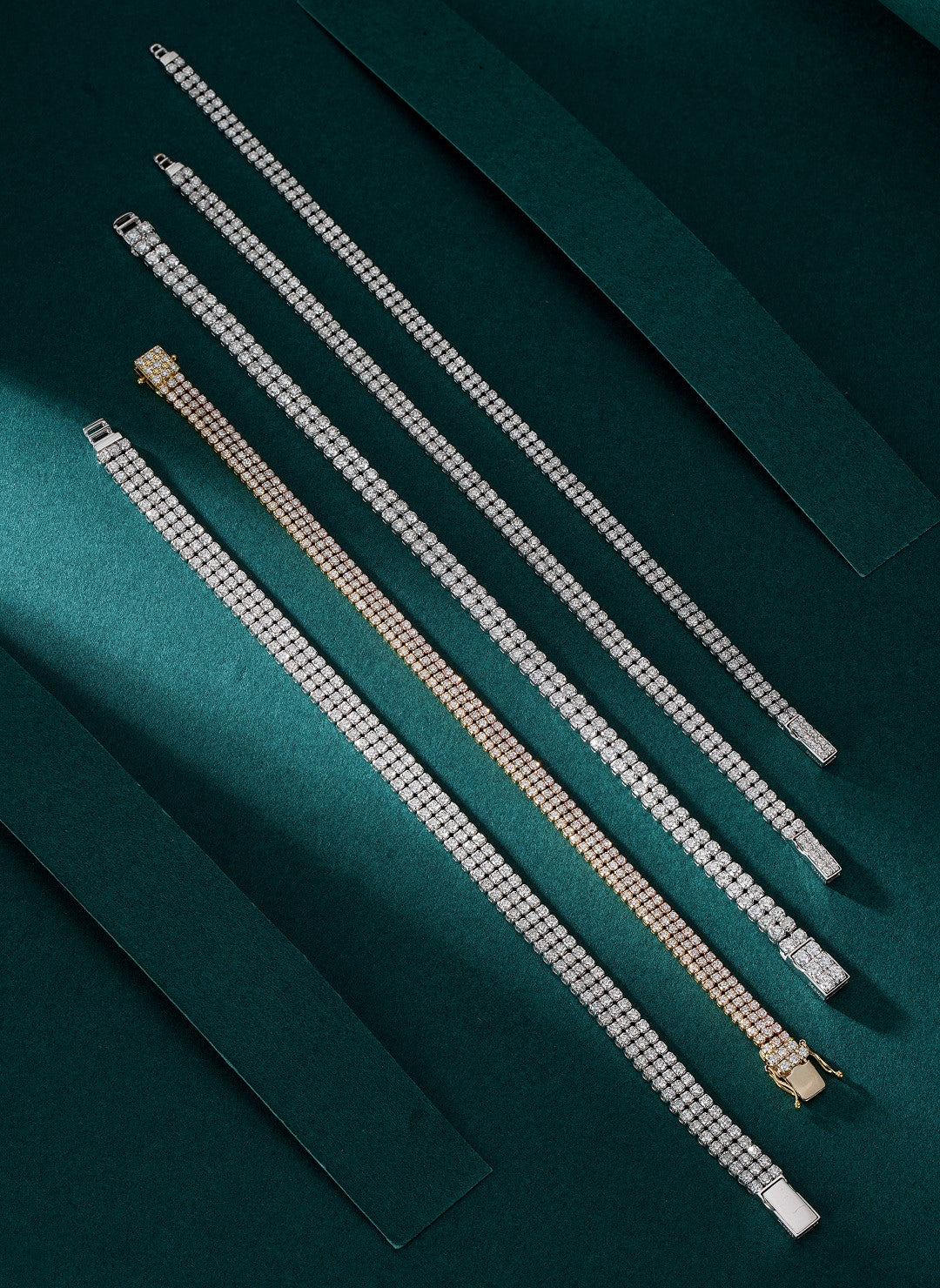 New Arrival Celebratory Double-Row Bracelets #17.5 - Exquisite Jewelry Collection - White Diamond Bracelet