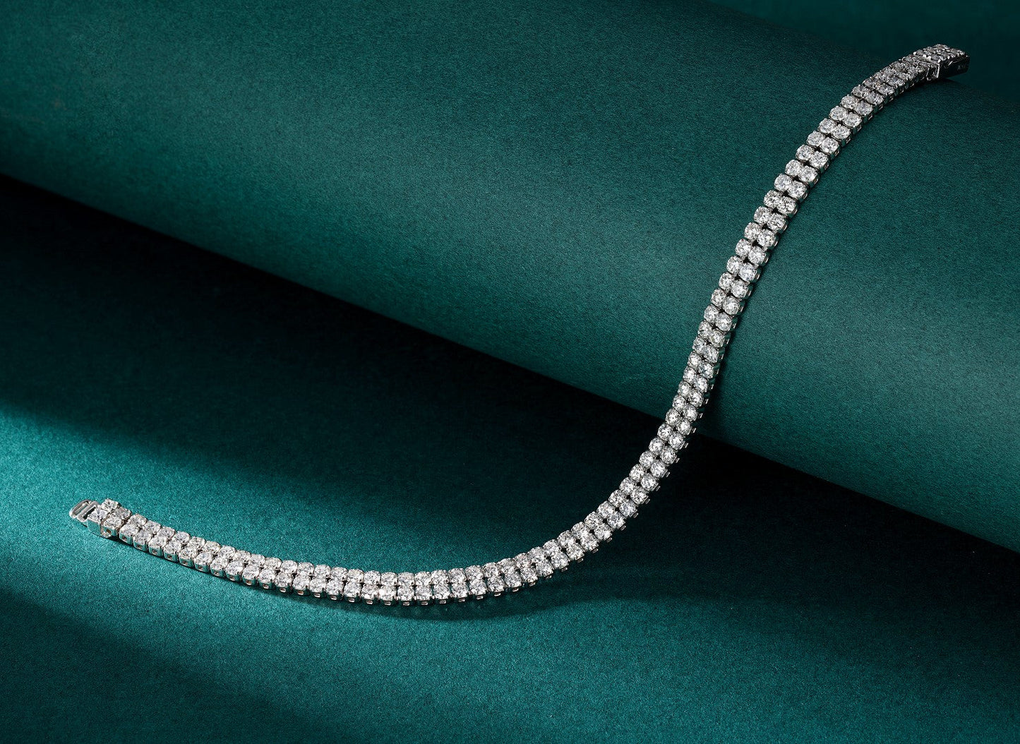 New Arrival Celebratory Double-Row Bracelets #17.5 - Exquisite Jewelry Collection - White Diamond Bracelet