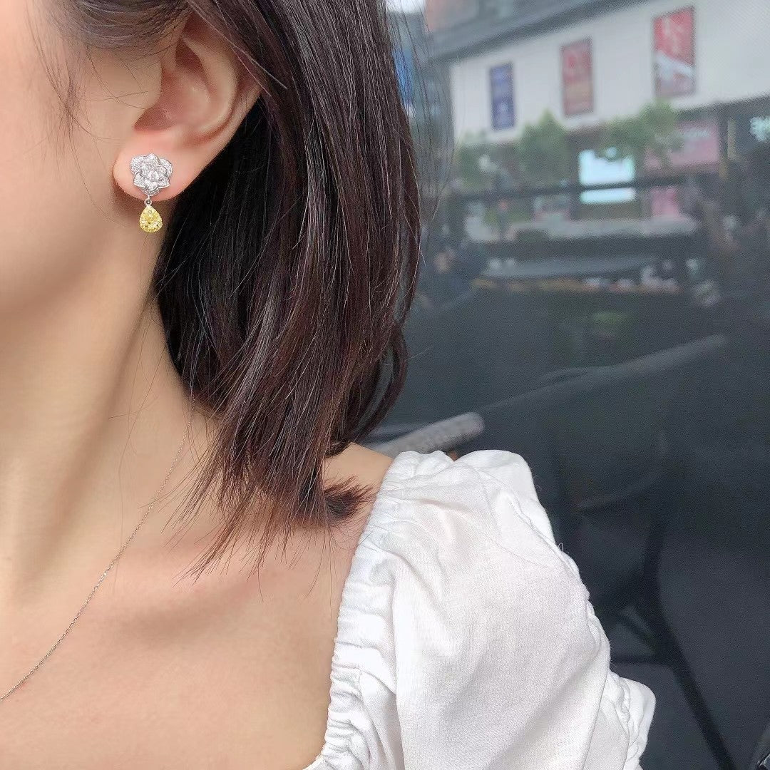 New Arrival Diamond Earlobe Jewelry - Yellow Diamond Earlobes Jeweler.Jewelry