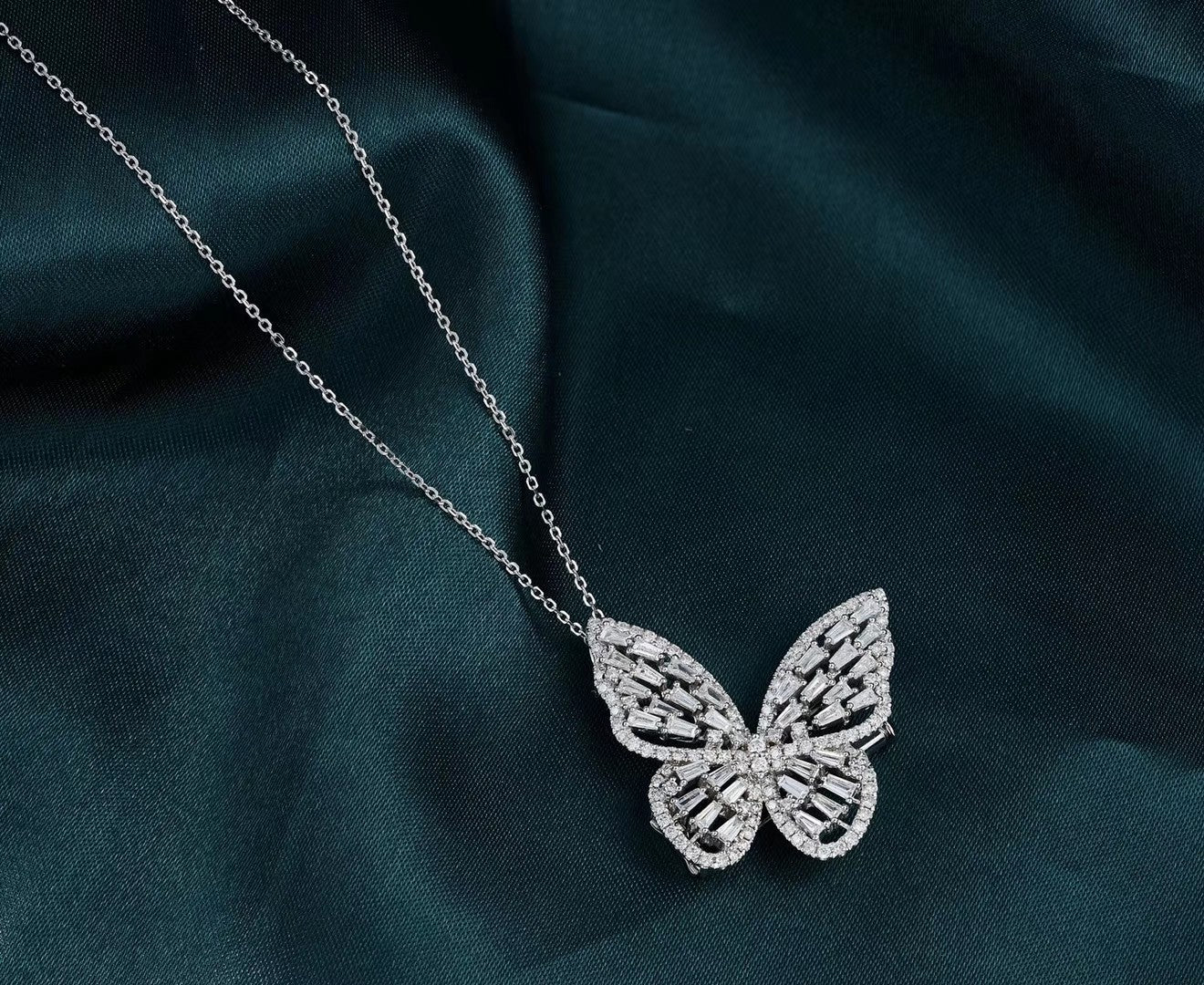 Openwork Butterfly Brooch/Pendant (Two-Wear Style) Jewelry - Brooch