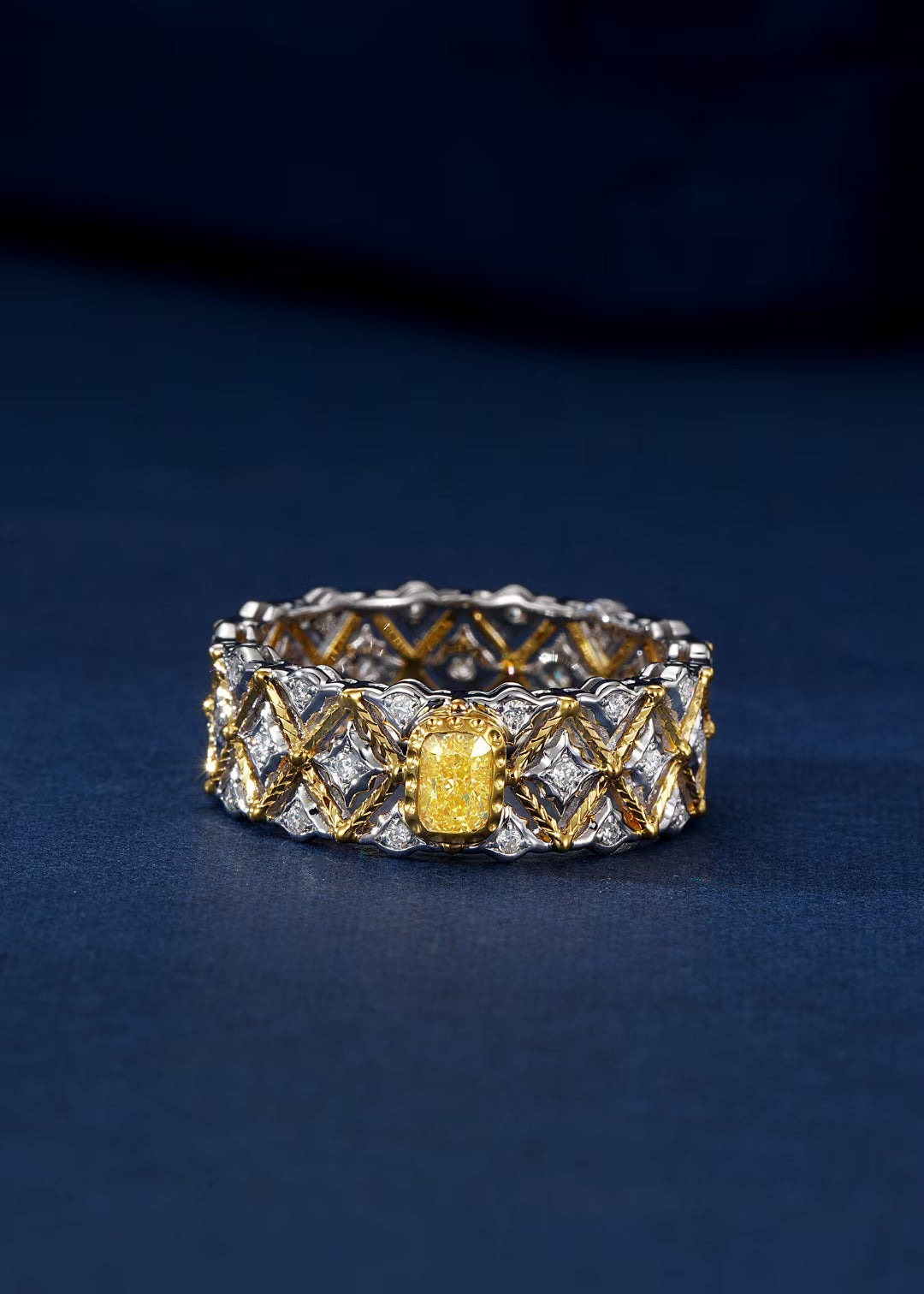 Pillow-Cut Diamond Ring - A Sparkling Jewelry Gem - Yellow Diamond Ring