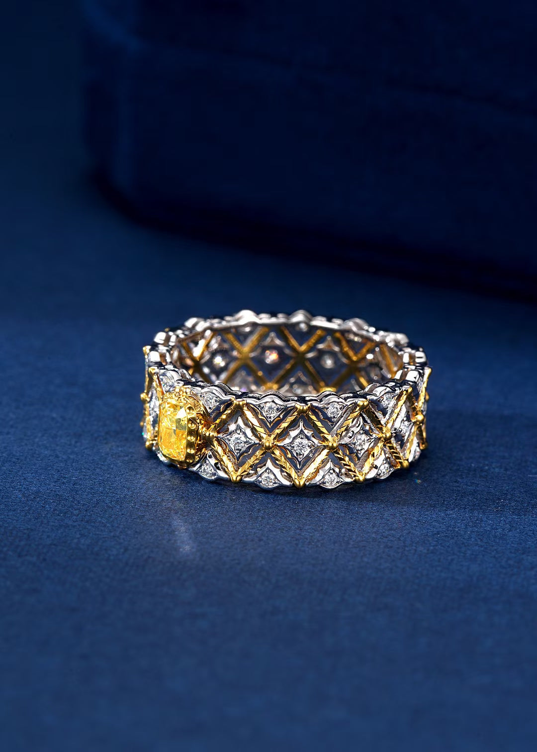 Pillow-Cut Diamond Ring - A Sparkling Jewelry Gem - Yellow Diamond Ring