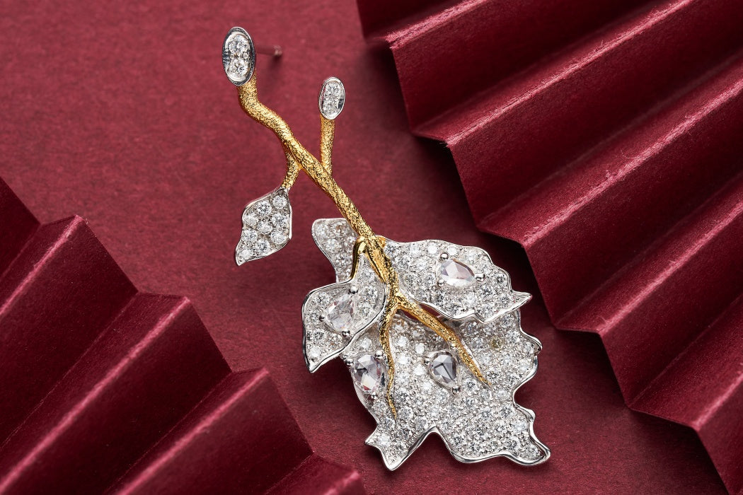 Rose Leaf Earrings in Elegant Jewelry Collection - Jeweler.Jewelry