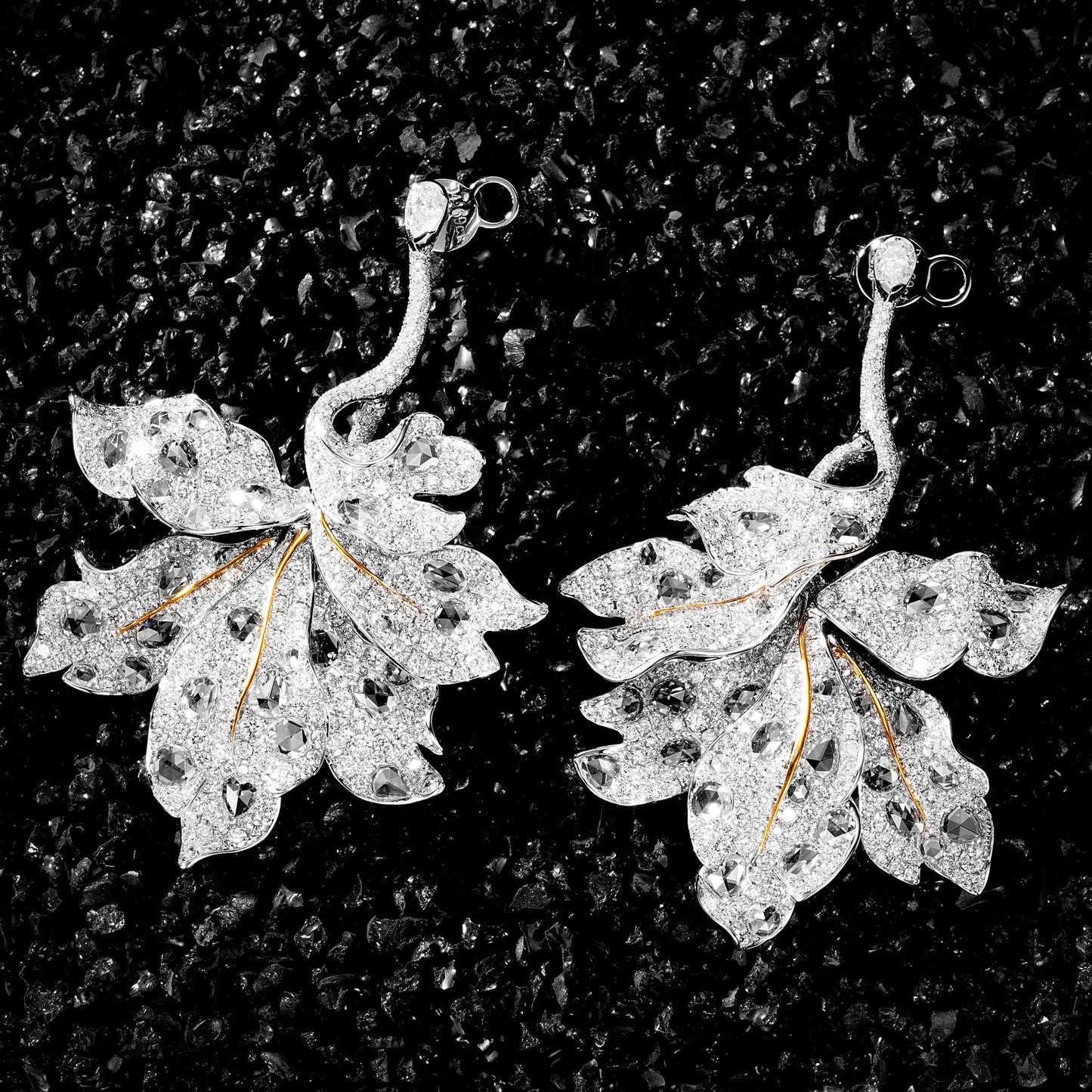 Rose Six-Leaf Earrings - Premium Jewelry Collection - Jeweler.Jewelry