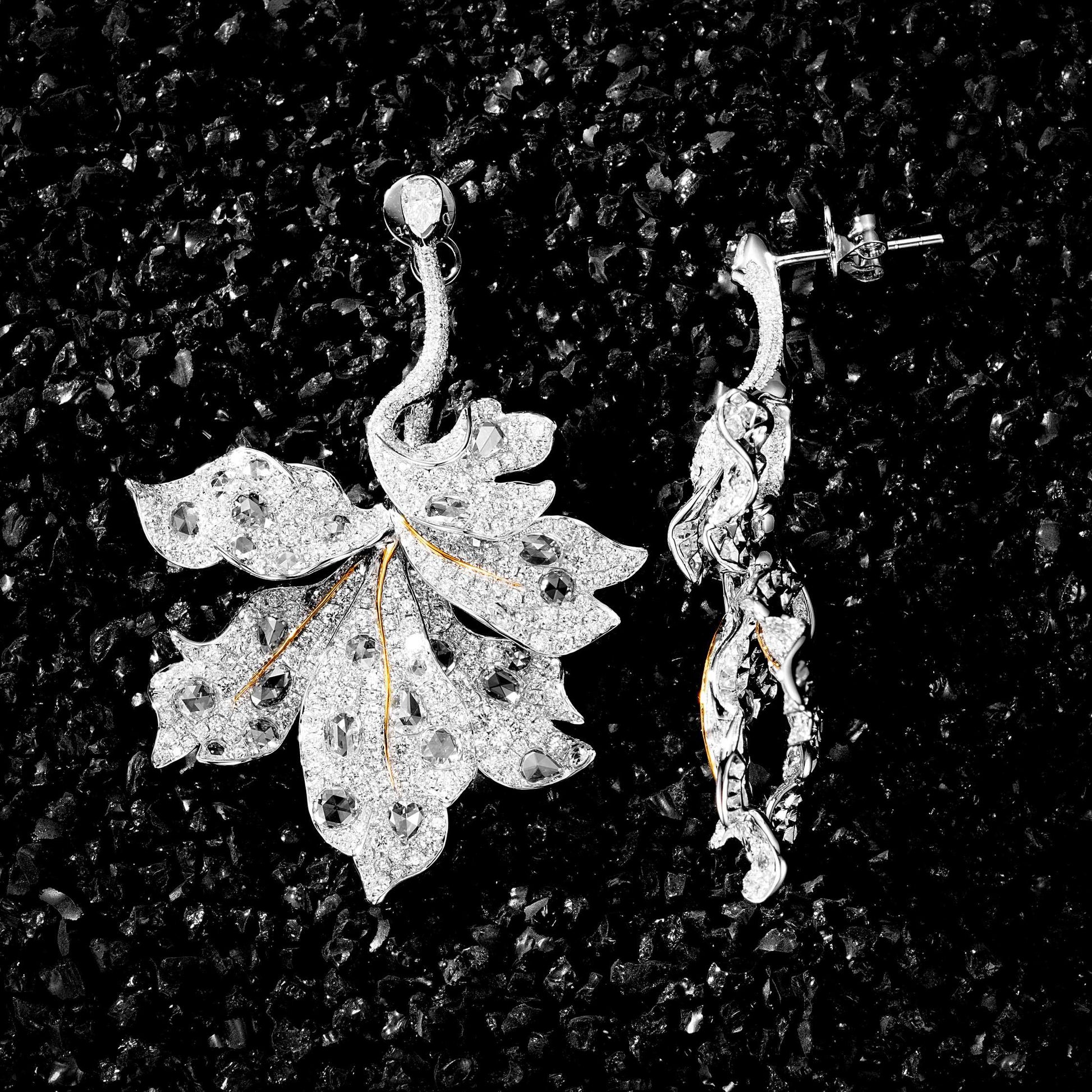 Rose Six-Leaf Earrings - Premium Jewelry Collection - Jeweler.Jewelry