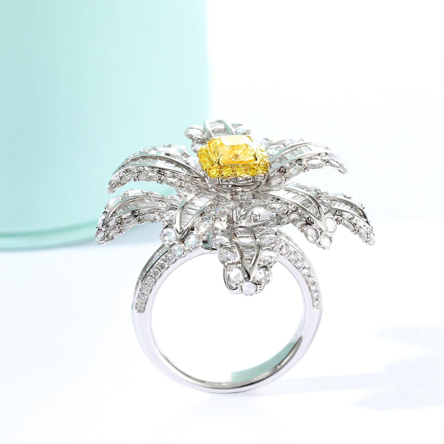 Rose Yellow Diamond Ring/Pendant (Dual-Use Design) Jewelry - Yellow Diamond Pendant