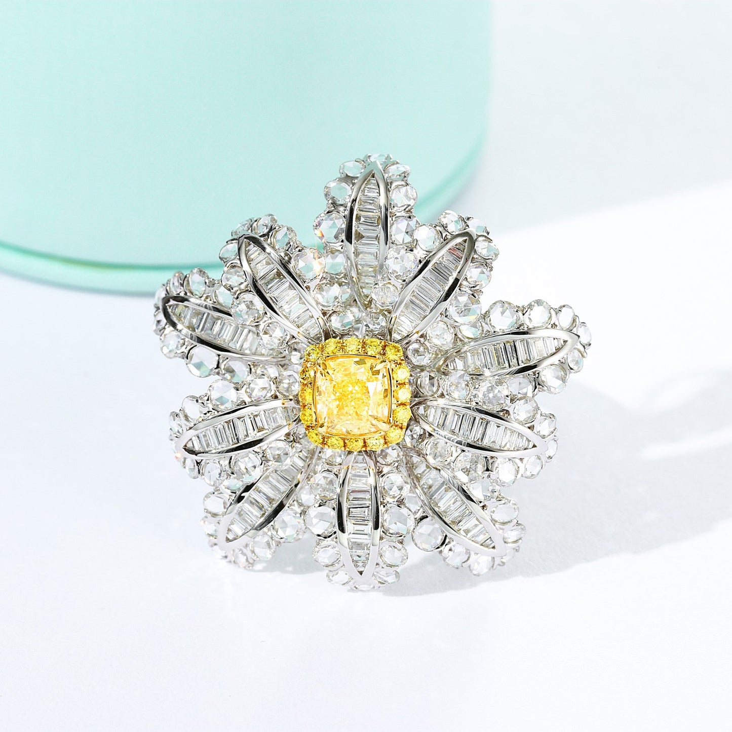 Rose Yellow Diamond Ring/Pendant (Dual-Use Design) Jewelry - Yellow Diamond Pendant