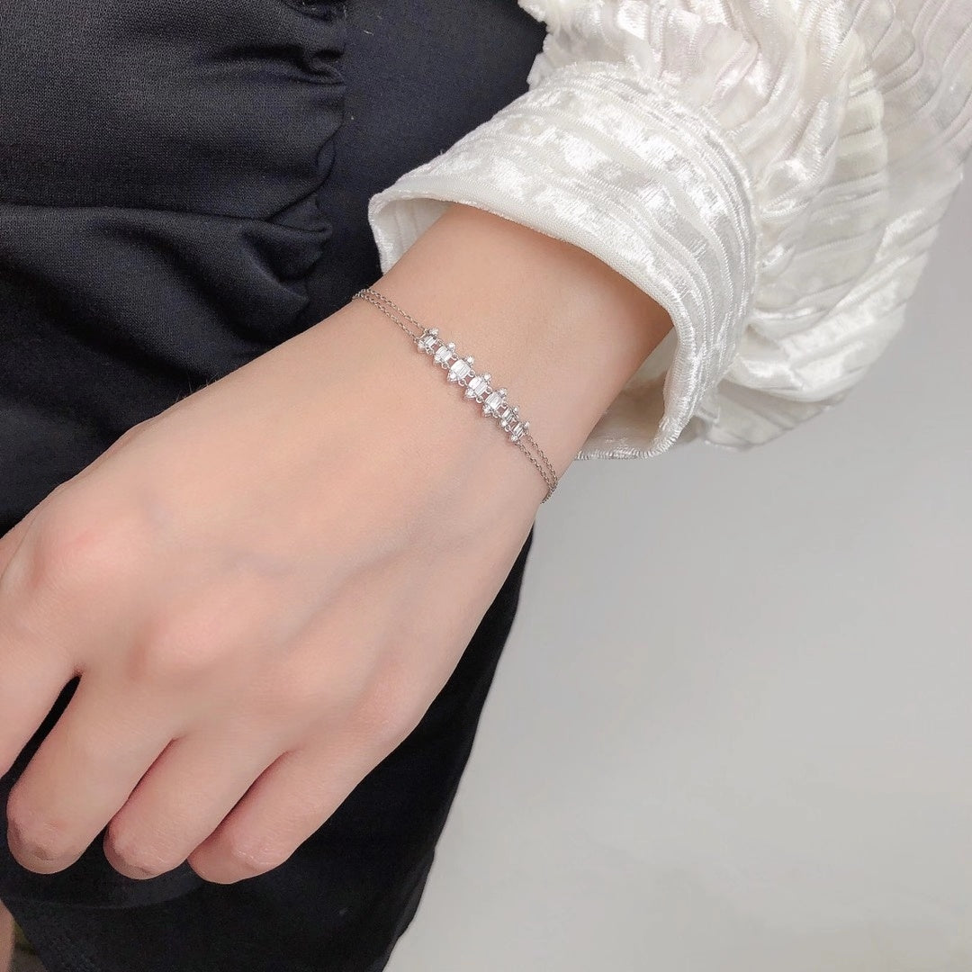 Seven-Stone Marquise Shape Bracelet - Premium Jewelry - White Diamond Bracelet