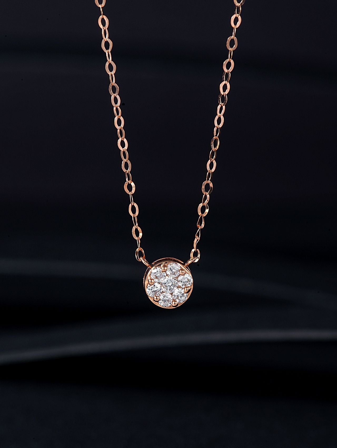 Single Diamond Six-Prong Setting Pendant - Luxury Jewelry - White Diamond Pendant