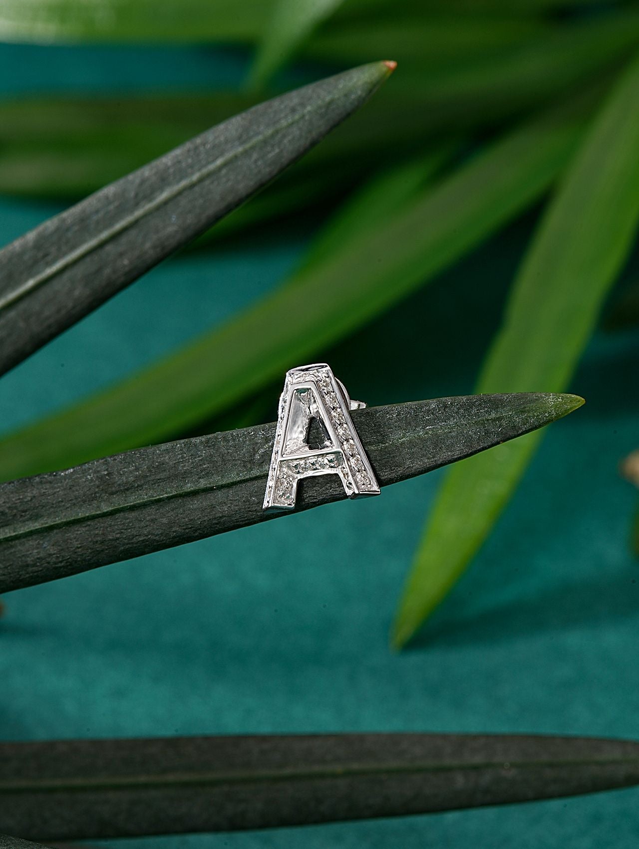 Single Letter A Stud Earring in Elegant Design - Premium Jewelry - Jeweler.Jewelry