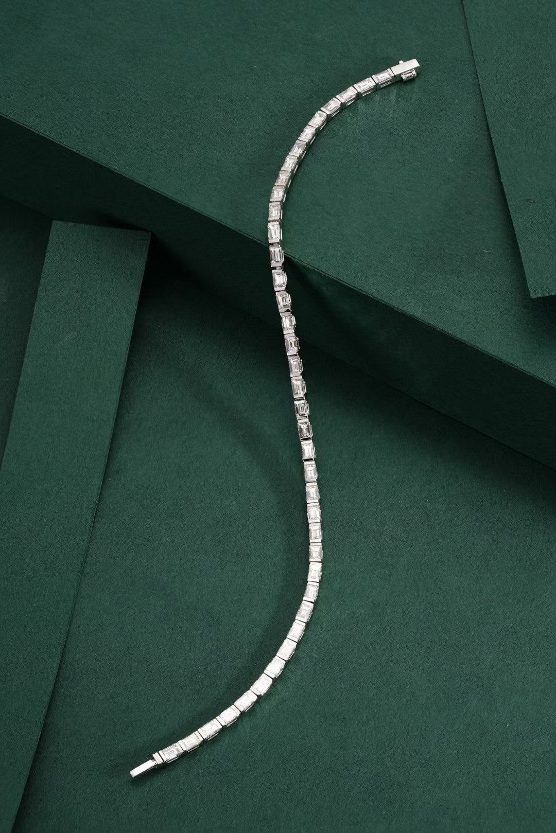 Single Row Full-Pave Diamond Bracelet | Exclusive Jewelry Collection - White Diamond Bracelet