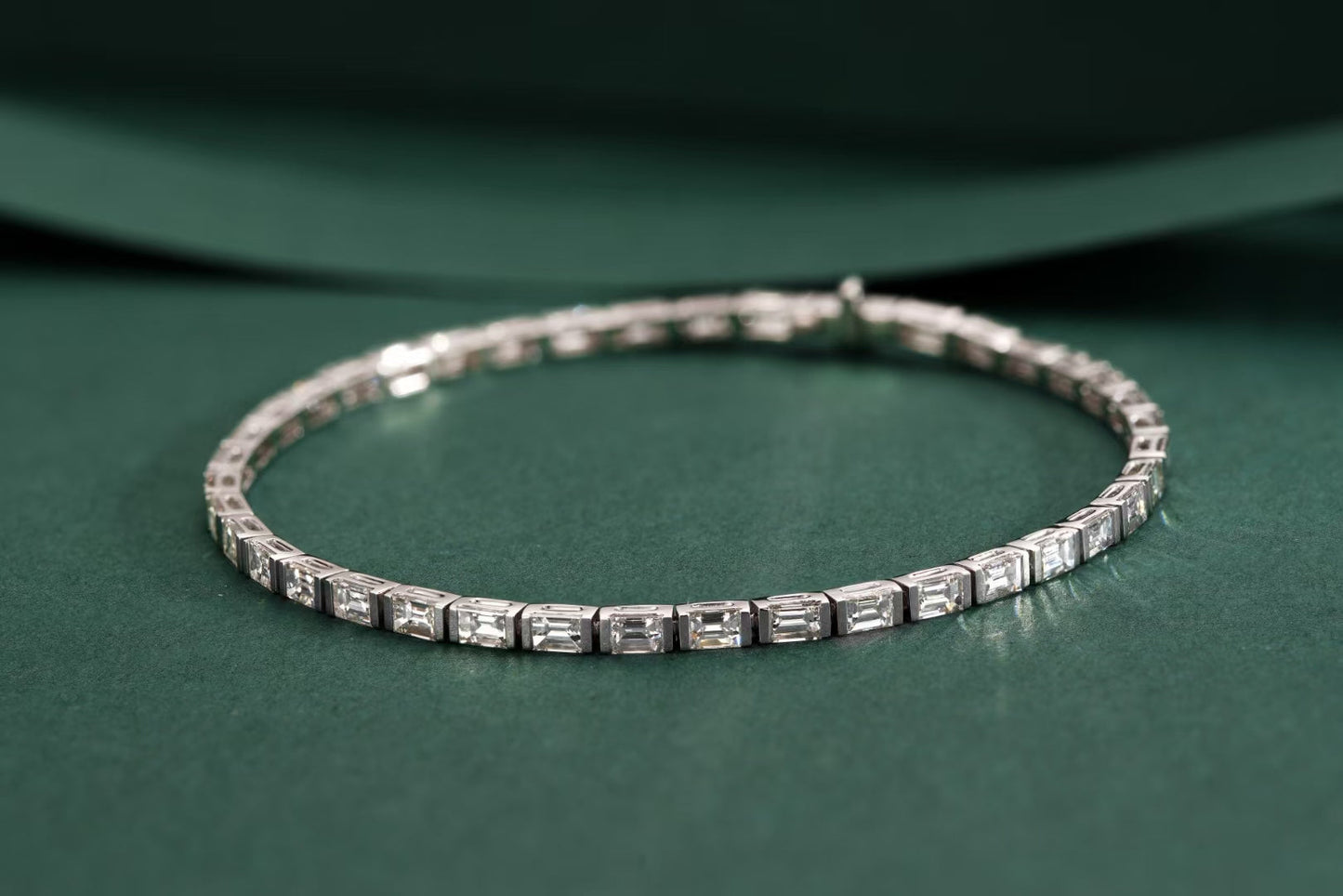 Single Row Full-Pave Diamond Bracelet | Exclusive Jewelry Collection - White Diamond Bracelet