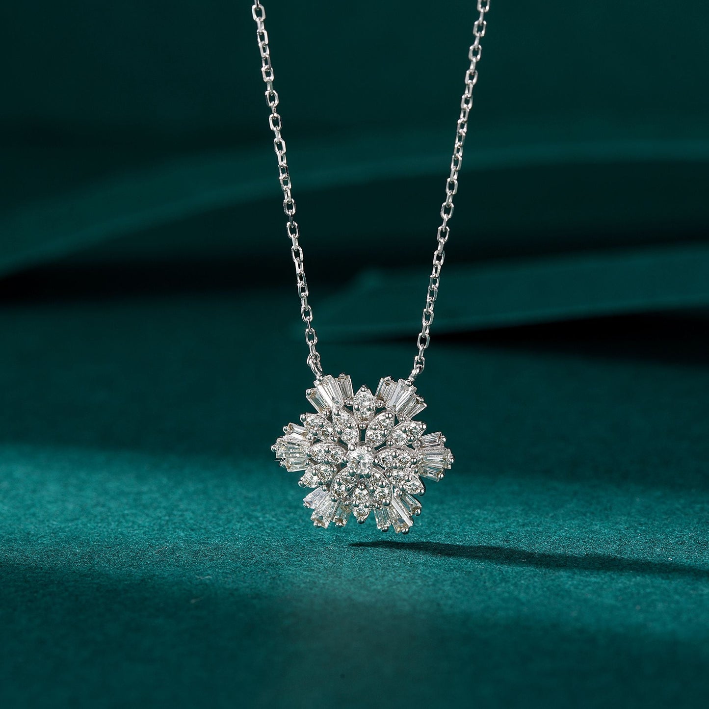 Snowflake Pendant Jewelry - A Sparkling Gem for Every Occasion - White Diamond Pendant