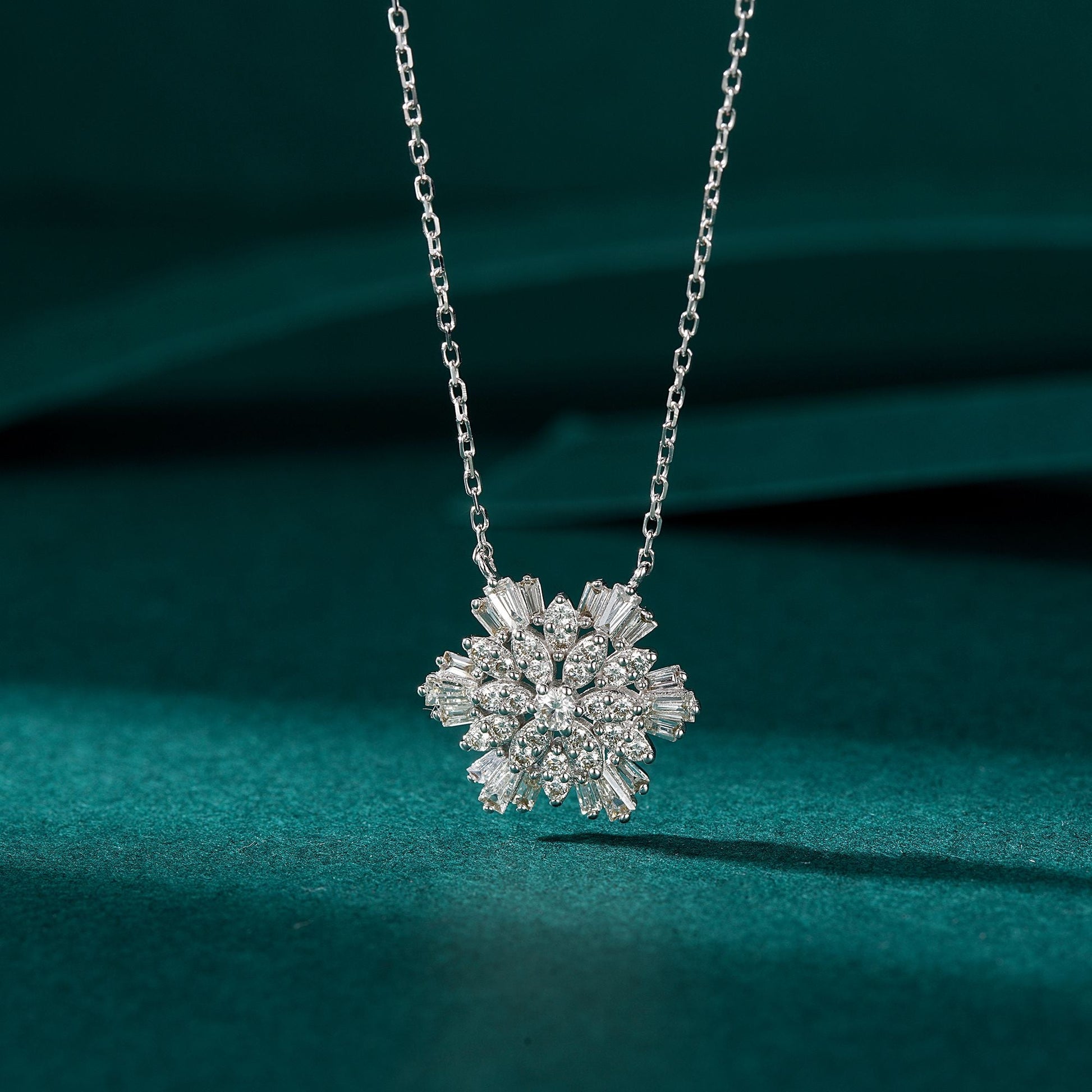 Snowflake Pendant Jewelry - A Sparkling Gem for Every Occasion - White Diamond Pendant